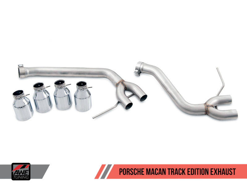 AWE Tuning Porsche Macan Track Edition Exhaust System - Chrome - 3020-42040