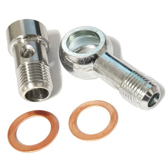 ATP Banjo Fitting/Bolt 14mm Banjo Fitting w/ -6AN Male Flare - ATP-FTG-214-C-Dub Tech