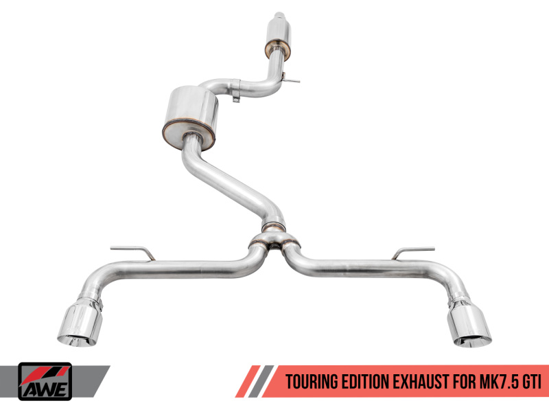 AWE Tuning Volkswagen GTI MK7.5 2.0T Touring Edition Exhaust w/Chrome - 3015-32096-C-Dub Tech