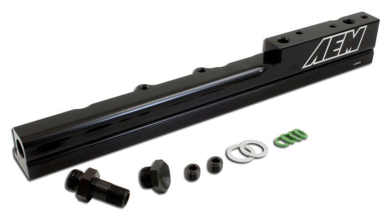 AEM 99-00 Honda Civic Si Black Fuel Rail - 25-103BK-C-Dub Tech