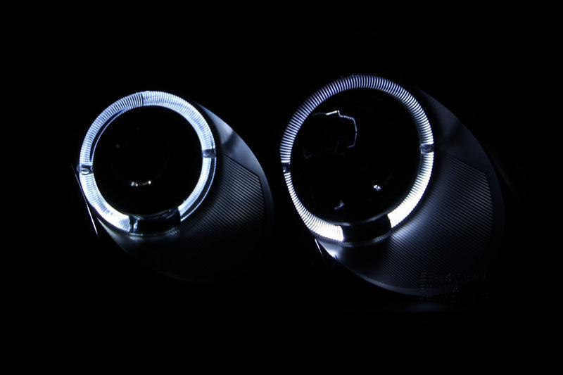 ANZO 2001-2005 Volkswagen Passat Projector Headlights w/ Halo Black - 121357-C-Dub Tech