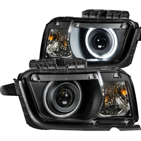 ANZO 2010-2013 Chevrolet Camaro Projector Headlights w/ Halo Black (CCFL) - 121312-C-Dub Tech