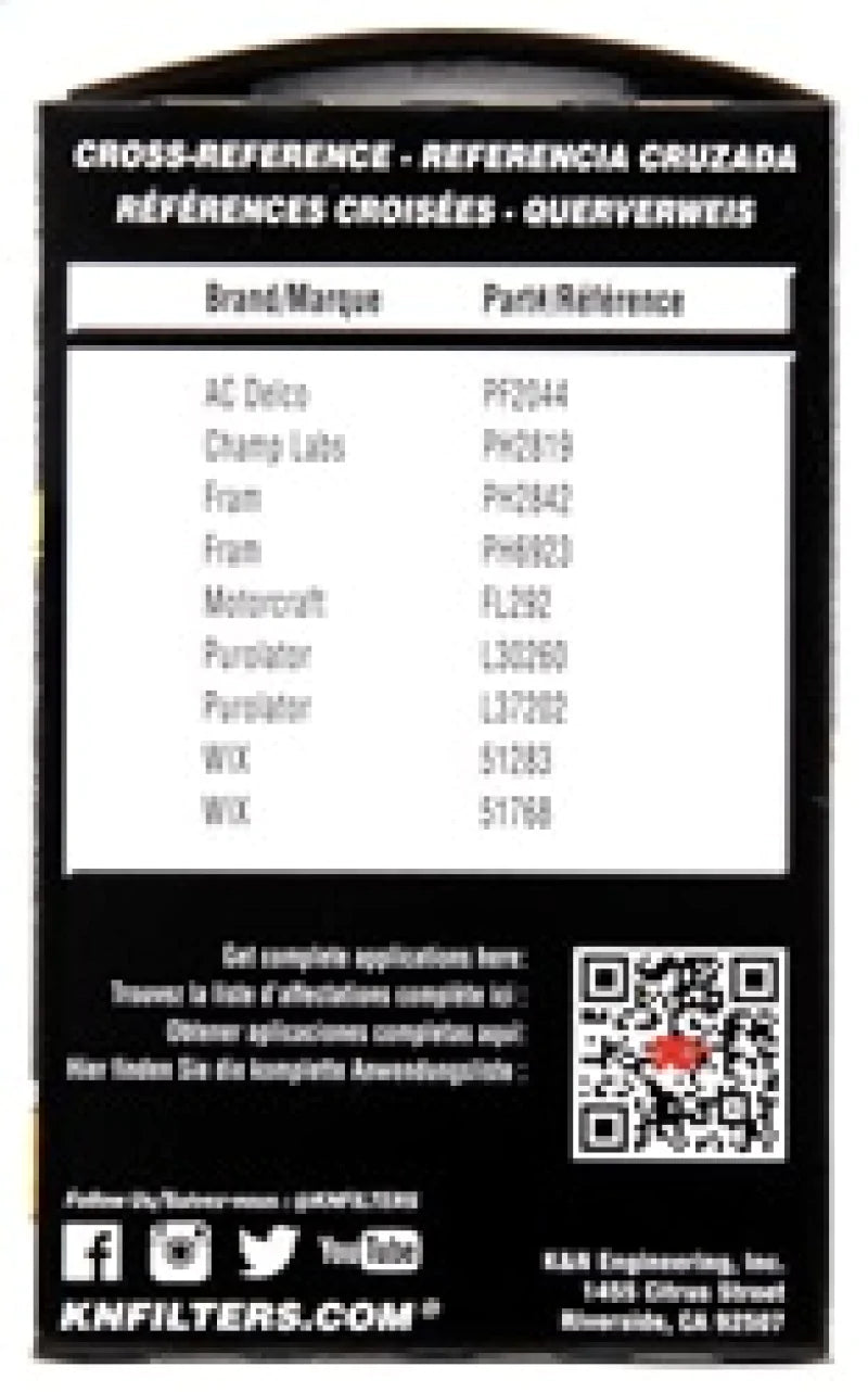K&N Oil Filter OIL FILTER; AUTOMOTIVE - HP-4004