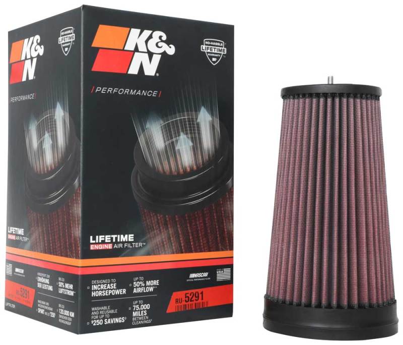 K&N Universal Unique Air Filter 2-3/4in FLG x 4-21/32in Base - RU-5291