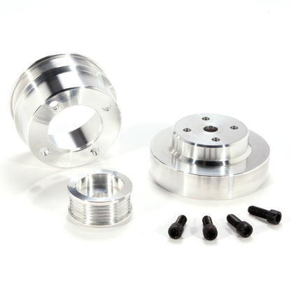 BBK 86-93 Mustang 5.0 Underdrive Pulley Kit - Lightweight CNC - 1553-C-Dub Tech