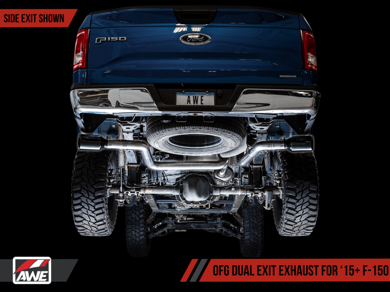 AWE Tuning 2015+ Ford F-150 0FG Dual Exit Performance Exhaust - 3015-33120-C-Dub Tech