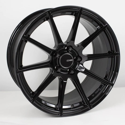 Enkei TS10 18x8 5x114.3 40mm Offset 72.6mm Bore Black Wheel - 499-880-6540BK