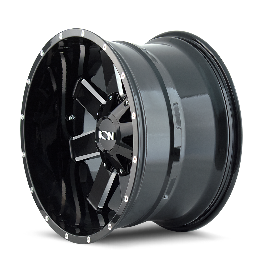 ION 141 20X10 -19 8x165.1/8x170 GLOSS BLACK MILLED