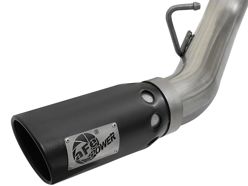 aFe LARGE BORE-HD 4in 409-SS DPF-Back Exhaust w/Dual Black Tips - 49-44086-B-C-Dub Tech