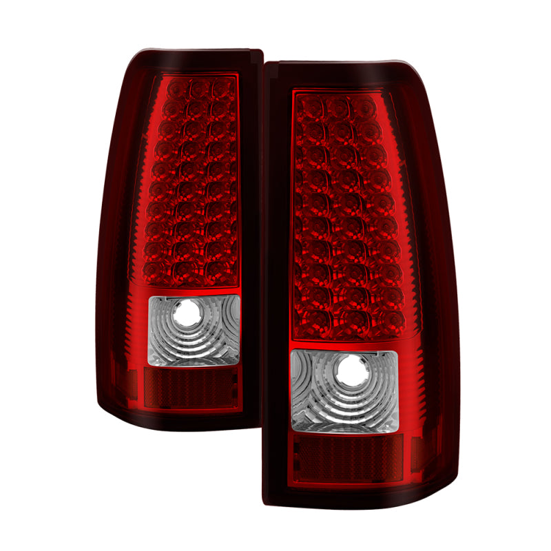 Xtune Chevy Silverado 1500/2500/3500 99-02 LED Tail Lights Red Clear - 5008831