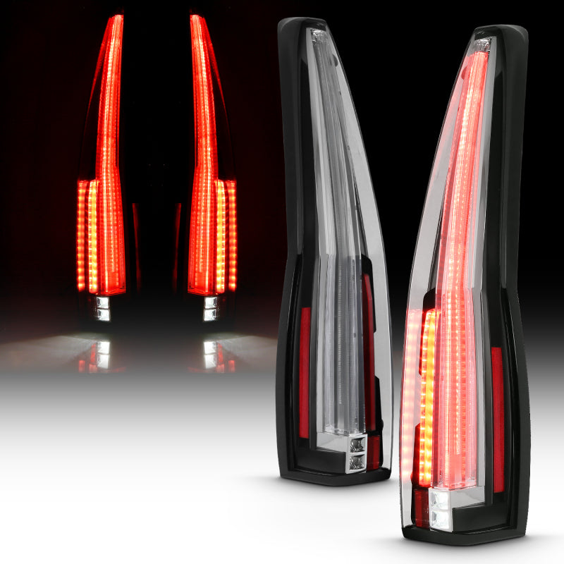 ANZO 2007-2014 Chevrolet TahOE Led Taillights Red/Clear - 311297