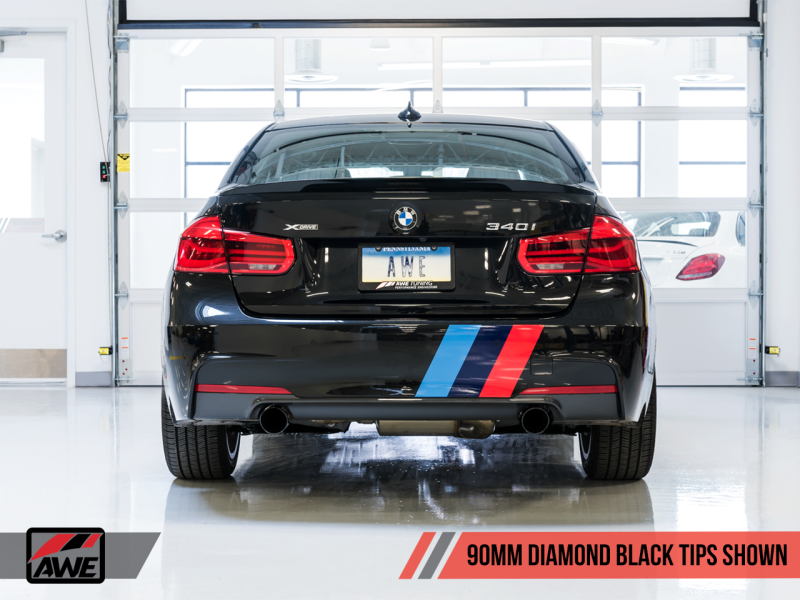 AWE Tuning BMW F3X 340i Touring Edition Axle-Back Exhaust - - 3010-33040-C-Dub Tech