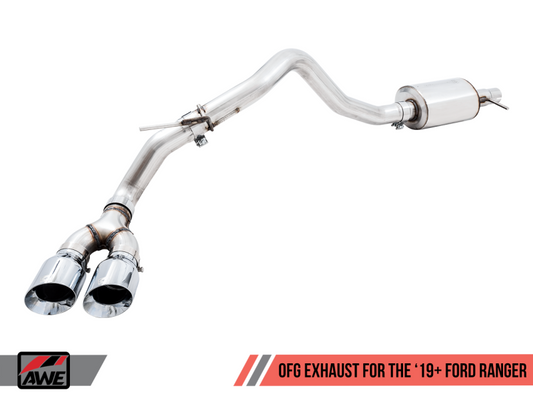 AWE Tuning 2019+ Ford Ranger 0FG Performance Exhaust System w/Chrome - 3015-22072-C-Dub Tech