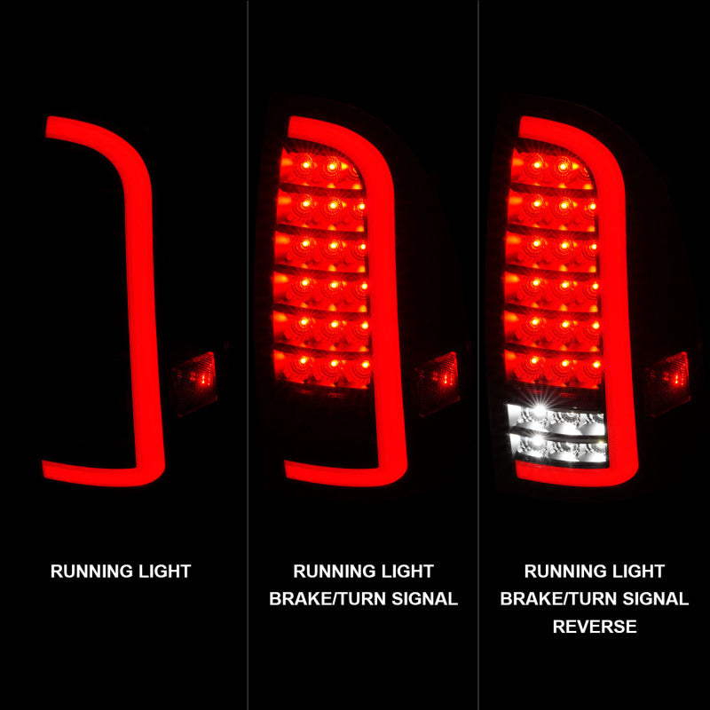 ANZO 05-15 Toyota Tacoma Full LED Tail Lights w/Light Bar - 311427-C-Dub Tech