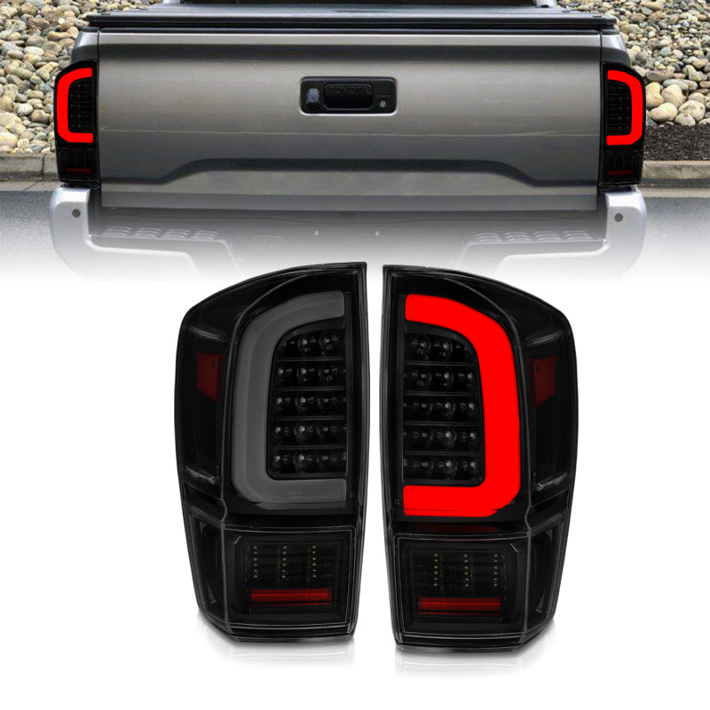 ANZO 16-21 Toyota Tacoma LED Tail Lights - w/ Light - 311401-C-Dub Tech