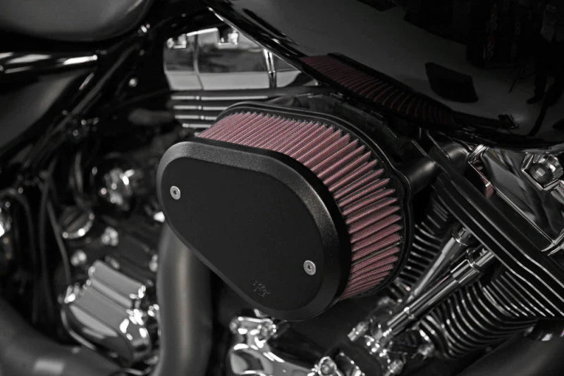 K&N Street Metal Intake System Flare - Black LG Capacity - RK-3947XB