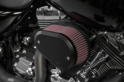 K&N Street Metal Intake System Flare - Black LG Capacity - RK-3947XB