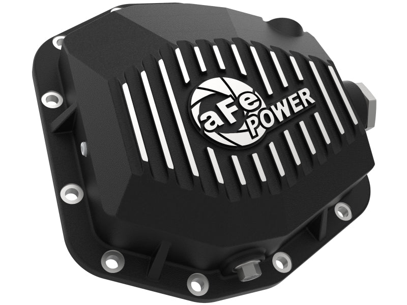 aFe Street Series Rear Differential Cover Black w/Machined Fins 20+ - 46-71190B