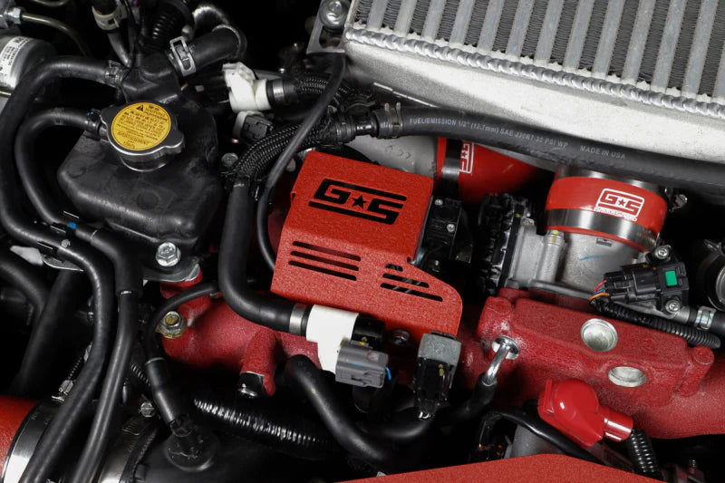 GrimmSpeed 08-21 Subaru STI Boost Control Solenoid Cover - Red - 112000.1