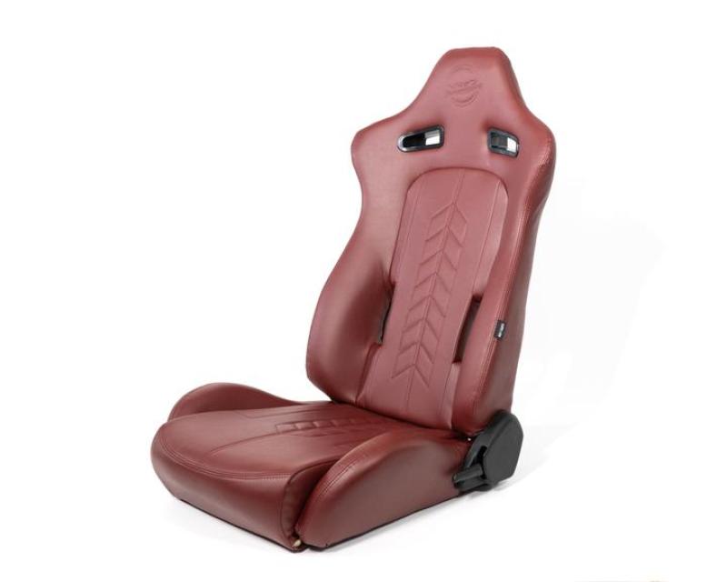 NRG Reclinable Sport Seats (Pair) The Arrow Maroon Vinyl w/ - RSC-810MAR L/R