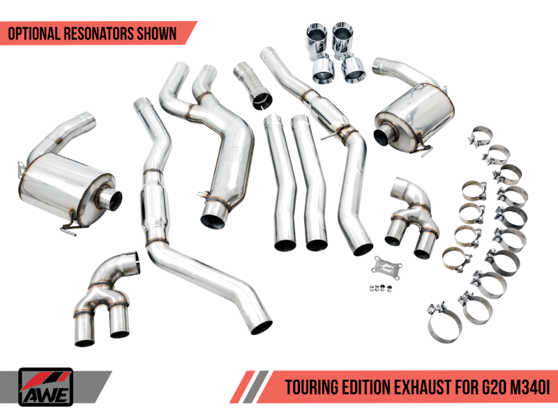 AWE Tuning 2019+ BMW M340i (G20) Resonated Touring Edition Exhaust - 3015-11060-C-Dub Tech