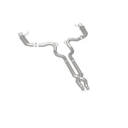MagnaFlow Cat Back, SS, 3in, Competition, Dual Split Polished 4.5in - 19101