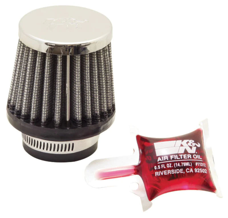 K&N Universal Chrome Filter 1 3/8 inch FLG / 2 - RC-0790
