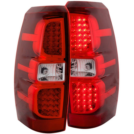 ANZO 2007-2013 Chevrolet Avalanche LED Taillights Red/Clear - 311143-C-Dub Tech