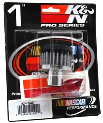 K&N Steel Base Crankcase Vent Filter/Breather 1in Vent OD x - 62-1040