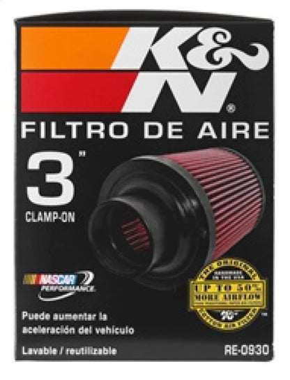 K&N Universal Rubber Filter - Round Tapered 6in Base OD - RE-0930