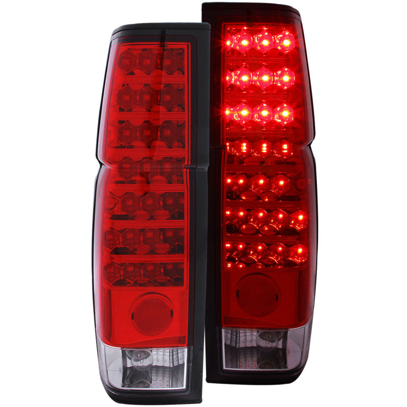 ANZO 1986-1997 Nissan Hardbody LED Taillights Red/Clear - 311034-C-Dub Tech