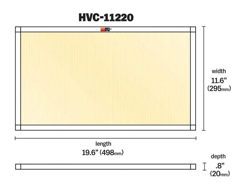 K&N HVAC Filter - 12 X 20 X 1 - HVC-11220