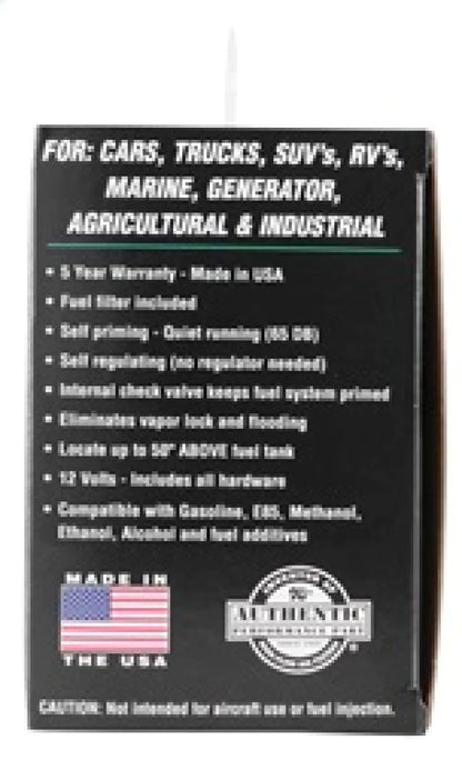 K&N Performance Electric Fuel Pump 9-11.5 PSI Diesel - 81-0403