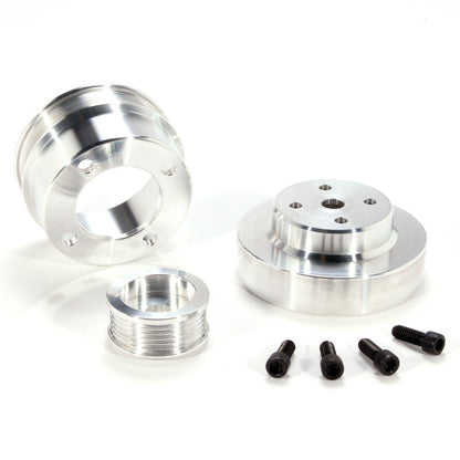 BBK 86-93 Mustang 5.0 Underdrive Pulley Kit - Lightweight CNC - 1553-C-Dub Tech