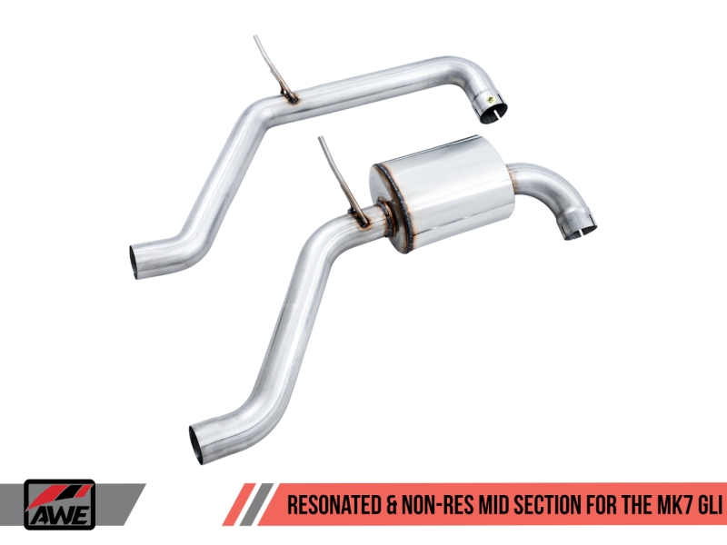 AWE Tuning 18-21 Volkswagen Jetta GLI Mk7 Non-Resonated Exhaust Conversion - 3820-11034-C-Dub Tech