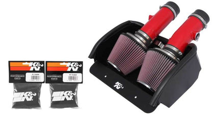 K&N 08 Dodge Viper 8.4L-V10 Red Typhoon Short Ram Intake - 69-2527TTR