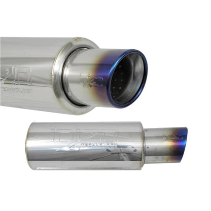 Injen 3.00 Universal Muffler w/Titanium burnt rolled Tip and stainless - SES300TT