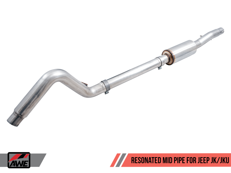 AWE Tuning 07-18 Jeep Wrangler JK/JKU 3.6L Resonated Mid Pipe - 3015-11005-C-Dub Tech