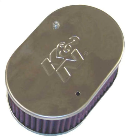K&N Universal Custom Air Filter - Oval Shape 2in Neck - 56-9104