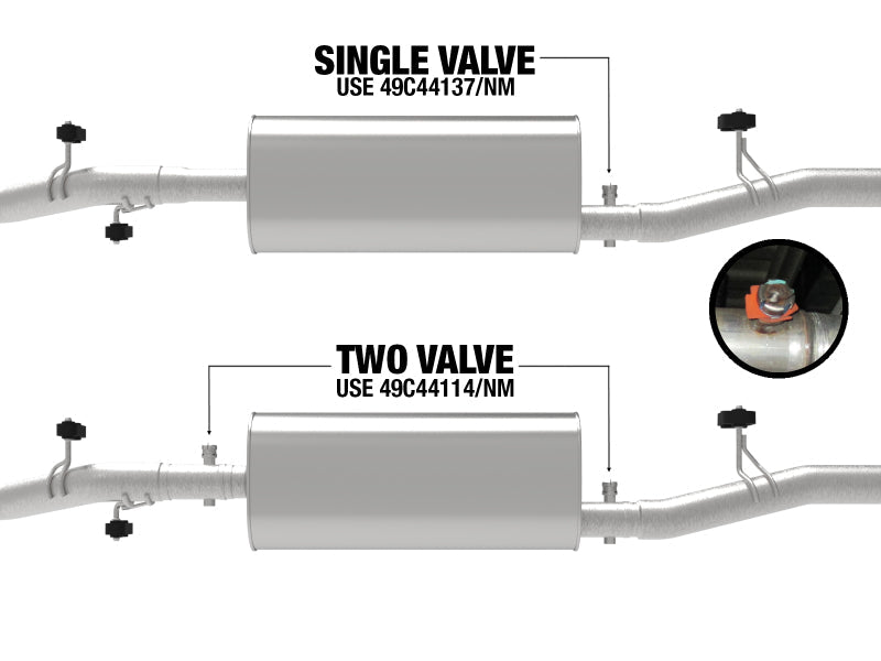 aFe 20-21 GM Trucks (V8-6.2L) 409 Stainless Steel Muffler Delete - 49C44137NM