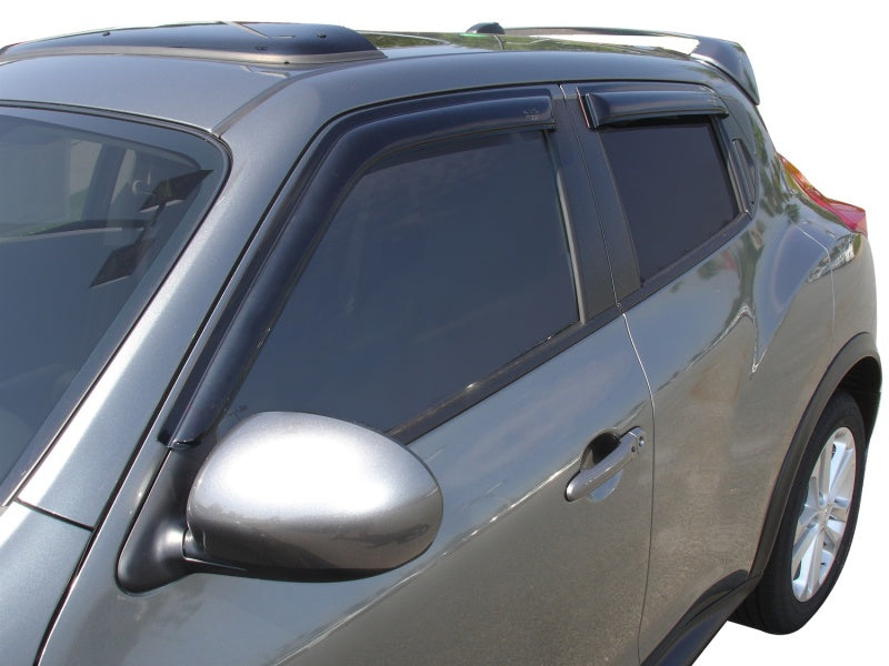 AVS 10-18 Nissan Juke Ventvisor Outside Mount Window Deflectors 4pc - 94378-C-Dub Tech