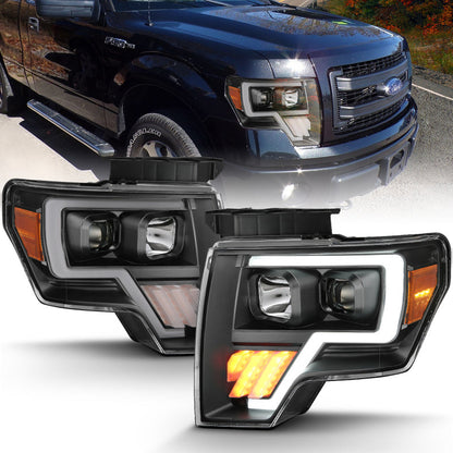 ANZO 2009-2014 Ford F-150 Projector Light Bar G4 H.L. Black - 111445