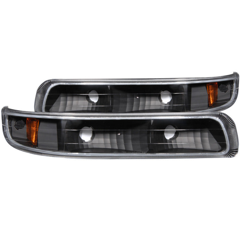 ANZO 1999-2002 Chevrolet Silverado 1500 Euro Parking Lights Black w/ - 511065-C-Dub Tech
