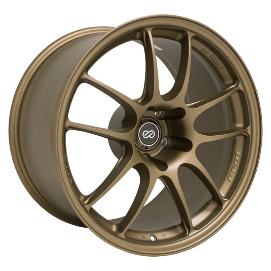 Enkei PF01 18x10.5 5x114.3 15mm Offset 75mm Bore Titanium Gold - 460-8105-6515TG