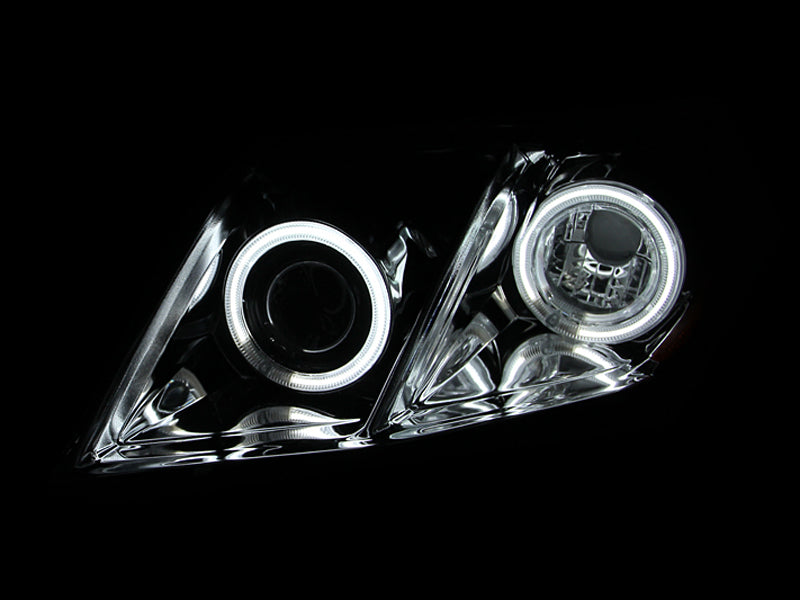 ANZO 2007-2009 Toyota Camry Projector Headlights w/ Halo Chrome - 121180