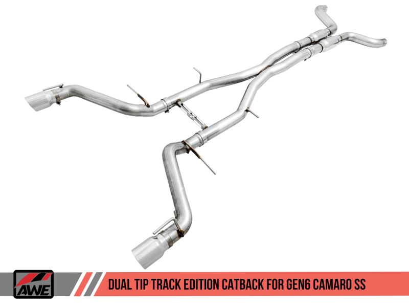 AWE Tuning 16-18 Chevy Camaro SS Resonated Cat-Back Exhaust - - 3015-32100-C-Dub Tech