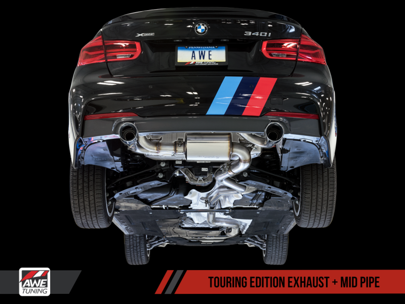 AWE Tuning BMW F3X 340i Touring Edition Axle-Back Exhaust - - 3010-33040-C-Dub Tech