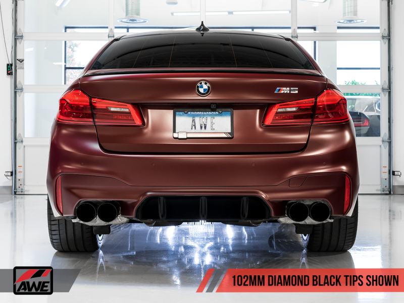 AWE Tuning 18-19 BMW F90 M5 SwitchPatch Cat-Back Exhaust- Black - 3025-43066-C-Dub Tech