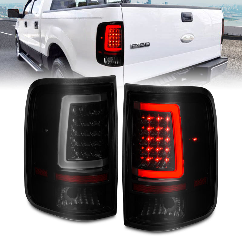 ANZO 2004-2006 Ford F-150 LED Tail Lights w/ Light Bar - 311343