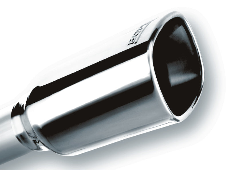 Borla 2.25in Inlet 3.28in x 3.5in Square Rolled Angle Cut - 20241
